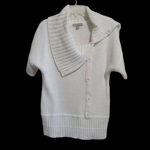 Beautiful off-white short-sleeved sweater - Picture 1 of 3
